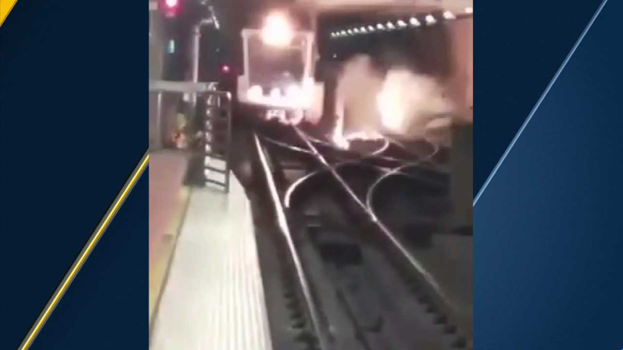 An overnight fire in a major underground Metro transfer station in downtown Los Angeles is disrupting train service for commuters on Thursday.