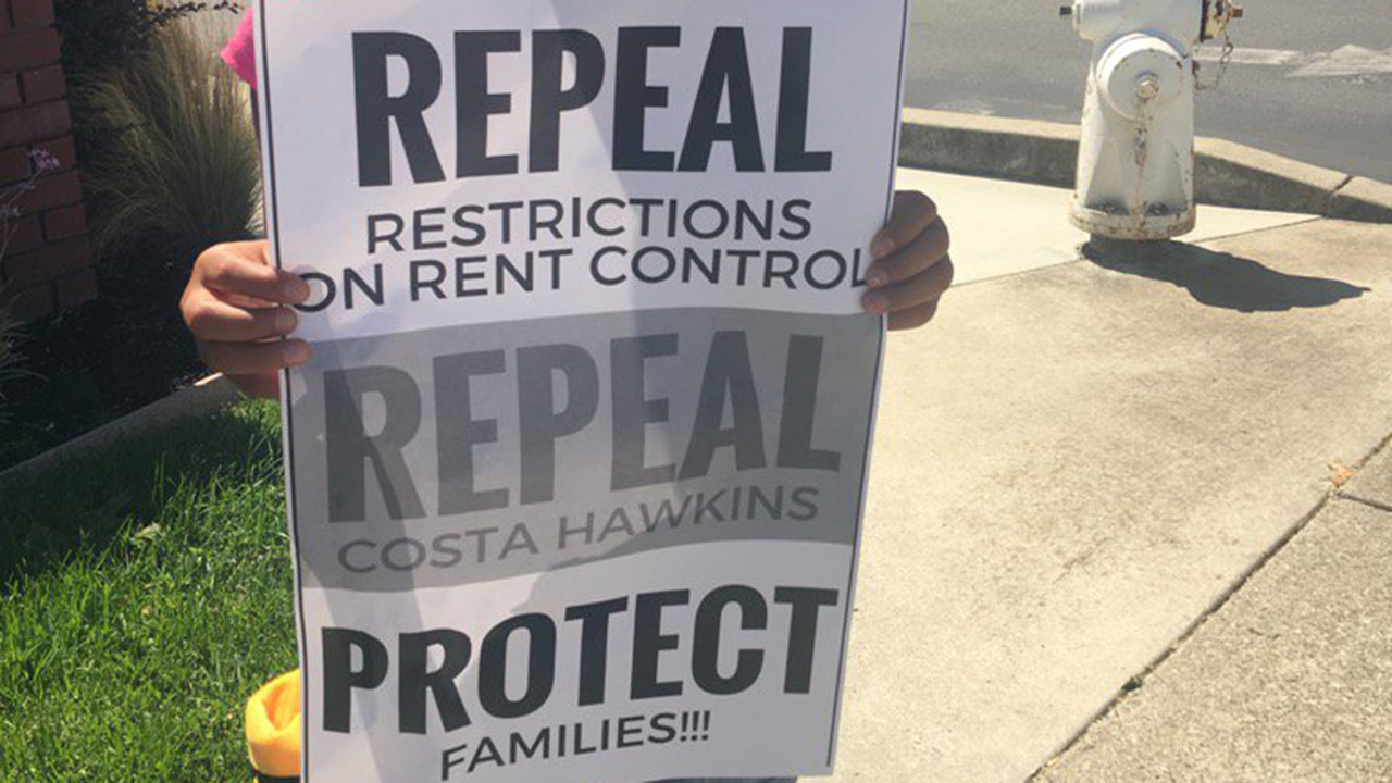 Rally for rent control and affordable housing in Pleasant Hill