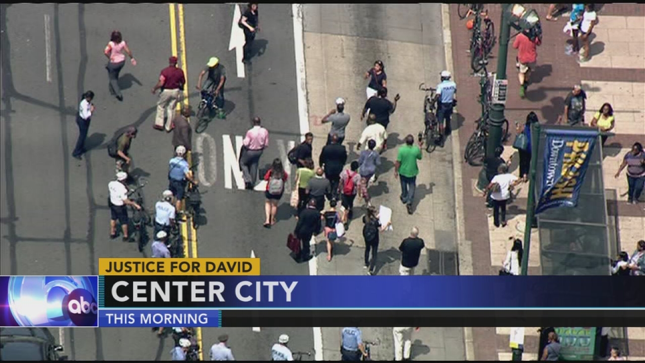 Protesting deadly police shooting
