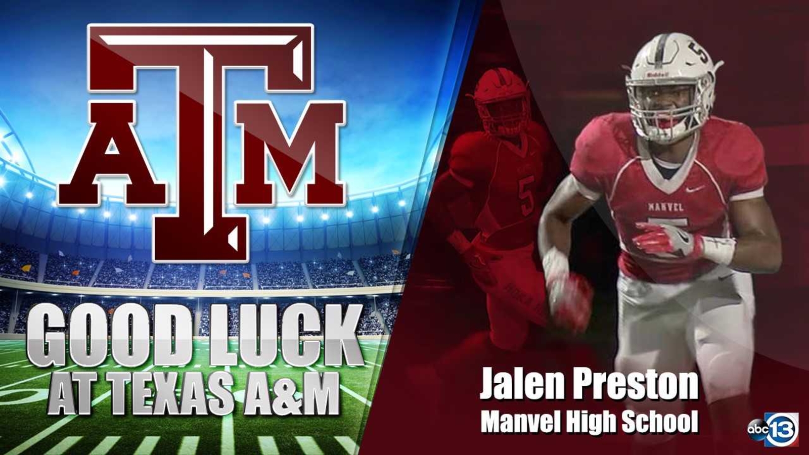 Manvel football star Jalen Preston commits to Texas A&M ABC13 Houston