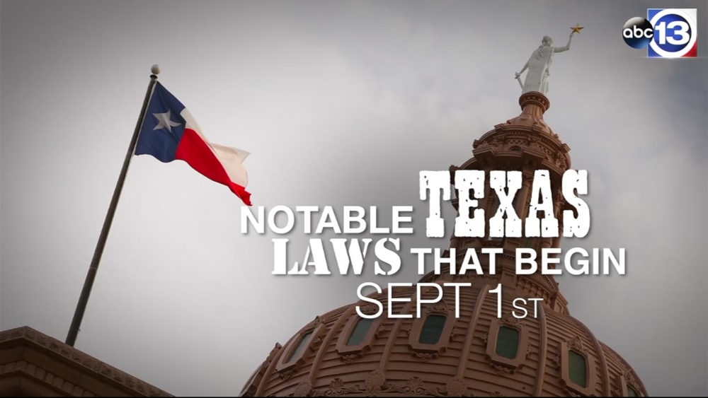New Texas laws go in effect on Sept. 1