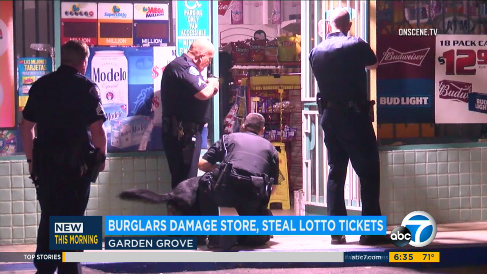 Burglars break into Garden Grove market through roof, make off with