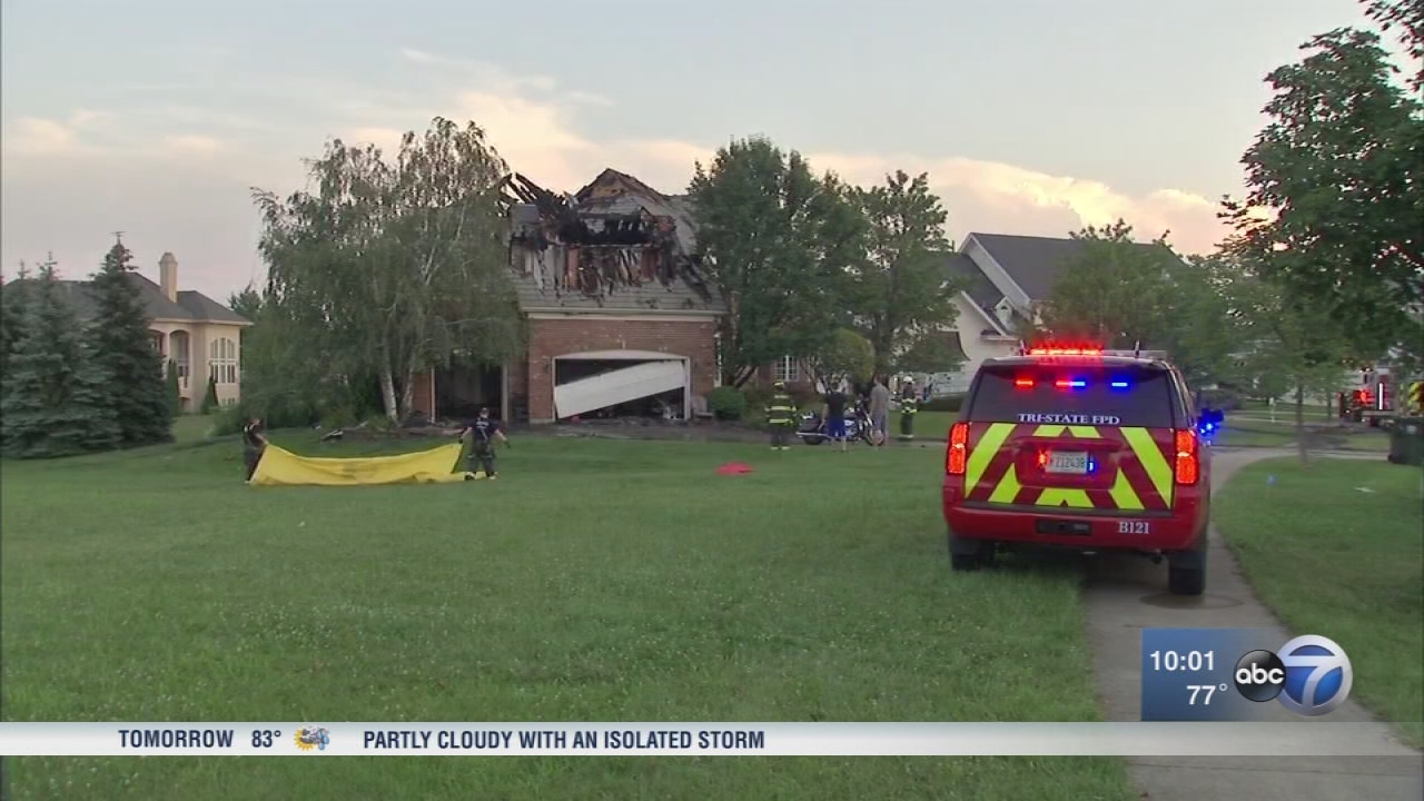 Massive Burr Ridge house fire possibly caused by lightning strike, officials say