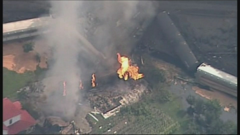 RAW VIDEO: Train derails in western Pa.