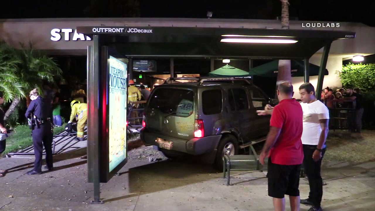 Car slams into Valley Glen Starbucks for 2nd time in 3 weeks
