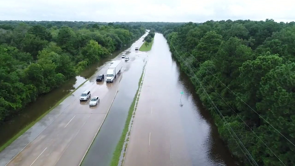 SkyDrone13 over flooding near Langham Creek