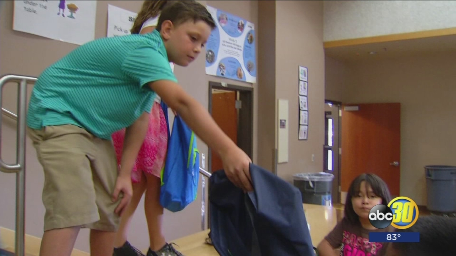 4th grader in Fresno gives backpacks and supplies to school kids
