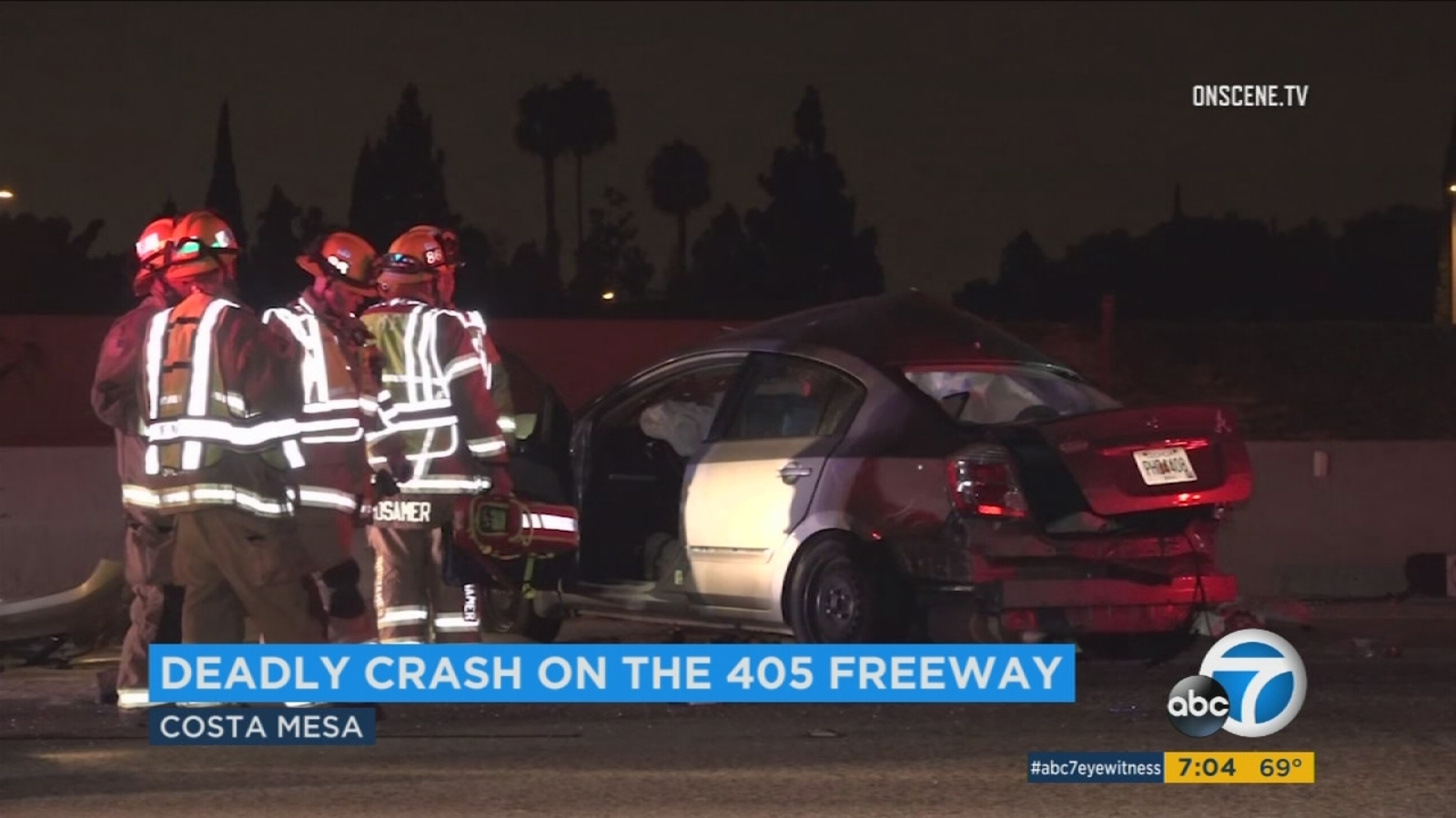 1 killed, 2 injured in chainreaction crash on 405 Fwy in Costa Mesa