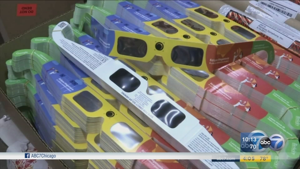 Eclipse glasses sold at Oak Brook Library recalled