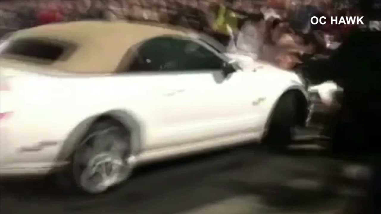 VIDEO: Car plows into crowd in Bellflower after doing 'doughnuts'