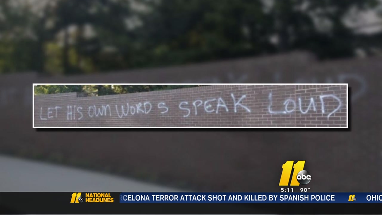 Graffiti at MLK Memorial Gardens not hate crime, police say