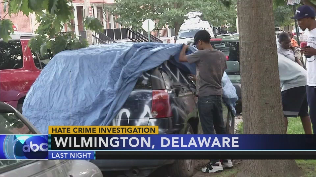 Delaware police investigating car vandalism as hate crime