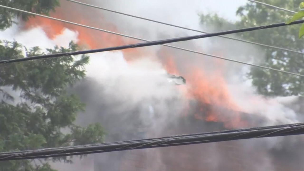 3 alarm fire at apartment building in Delco