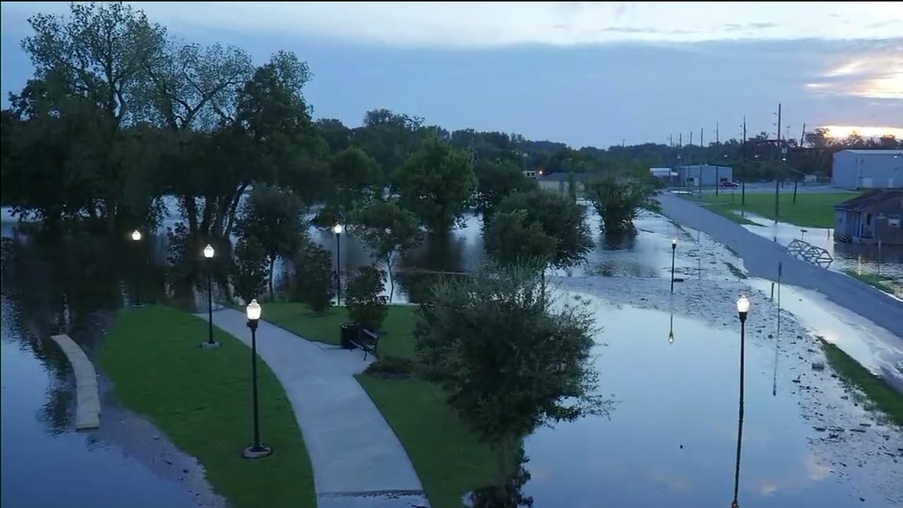 New drone video shows flooding in Richmond