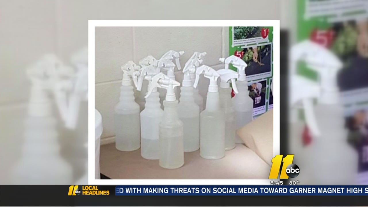 Is plain water enough to clean school lunch tables?
