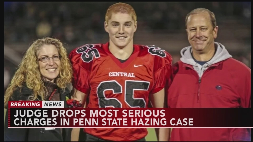 Most serious charges dropped in Penn State frat death