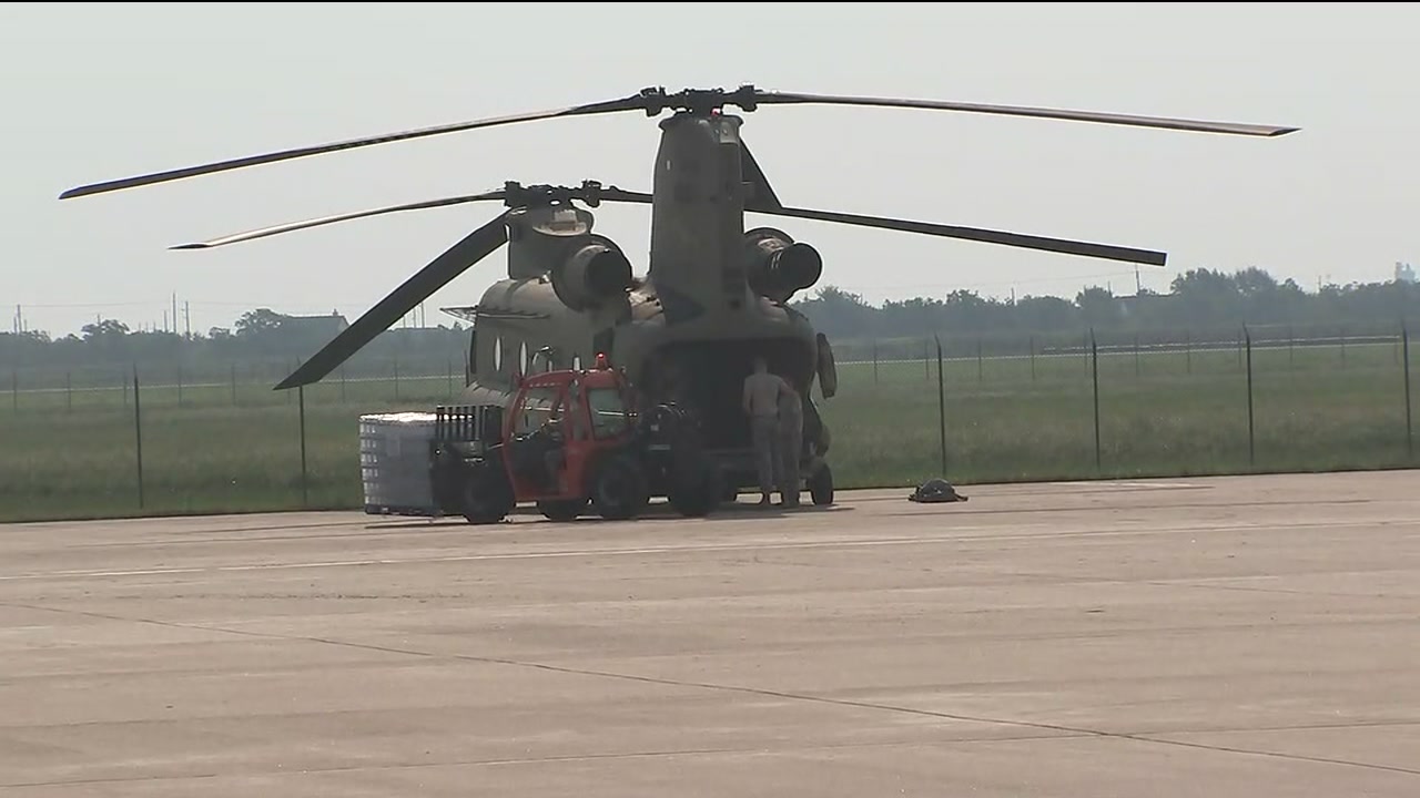 Texas National Guard takes to skies over Houston