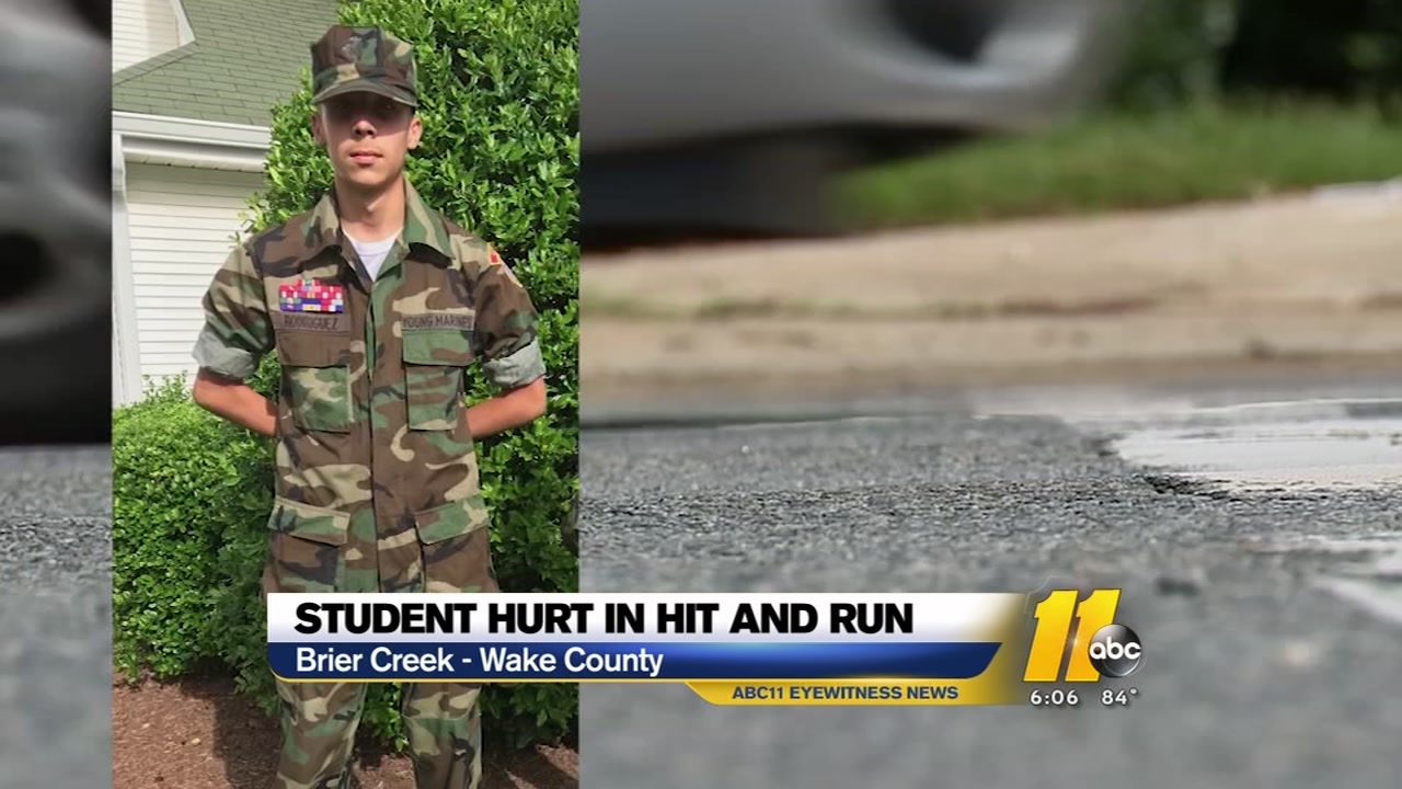 Student hurt in hit and run.