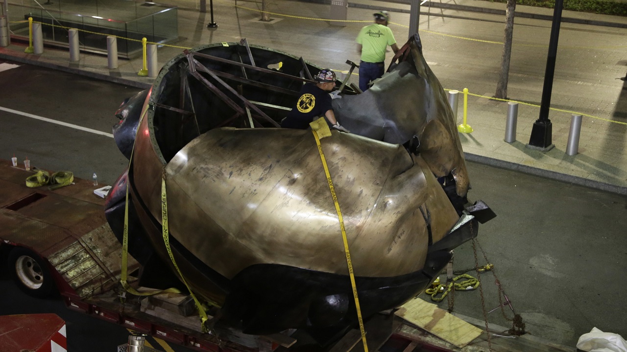 Public gets 1st look at Koenig Sphere at WTC