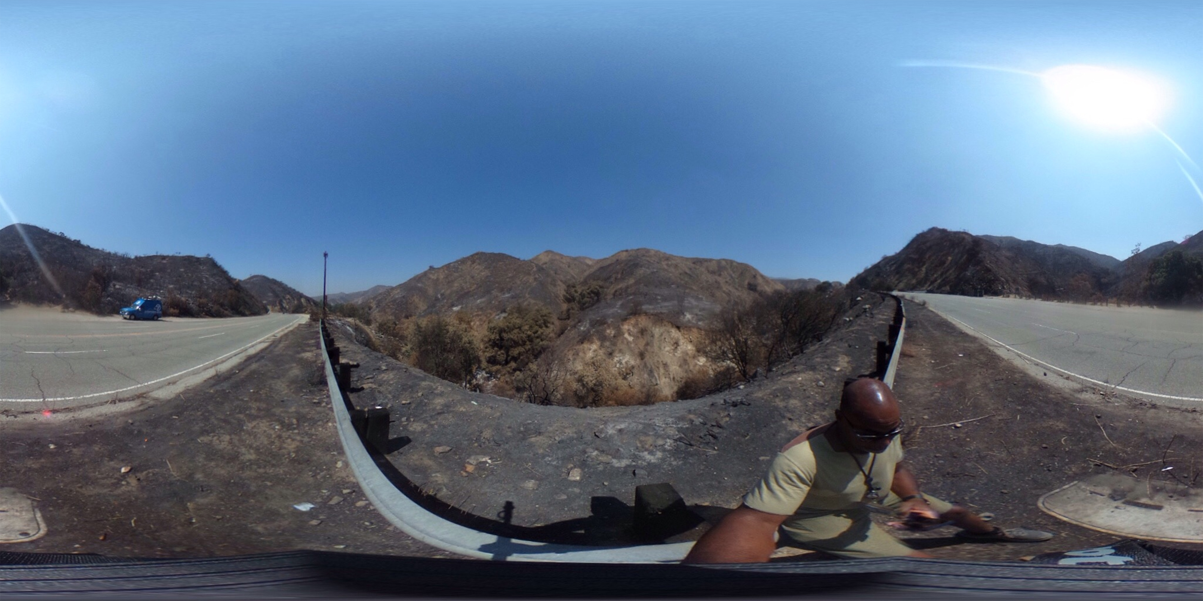 Land burned by the La Tuna Fire is seen in this September 2017 photo.