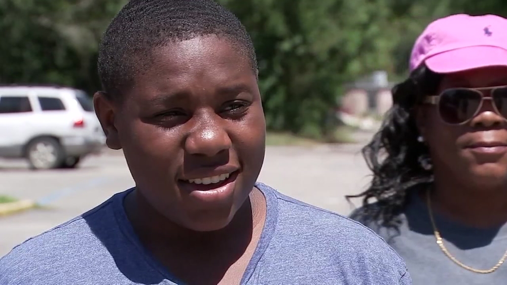 13-year-old rescues neighbors on air mattress during Harvey
