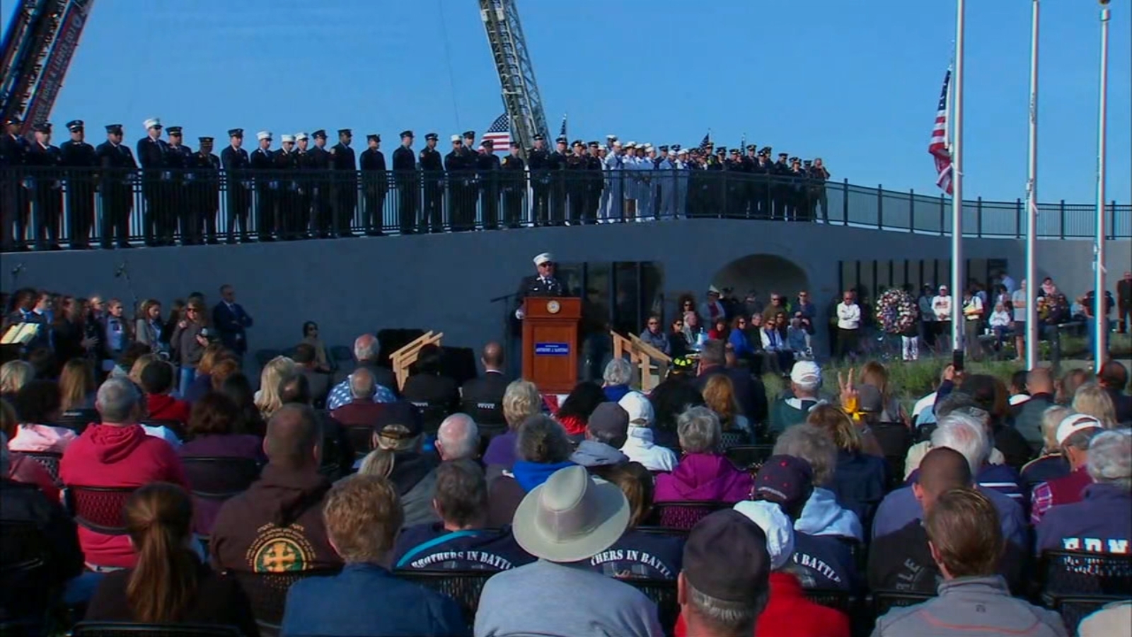 Ceremony held at new September 11th memorial in Point Lookout, Long