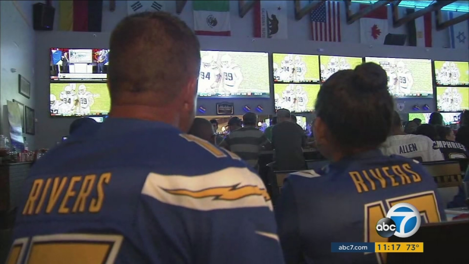 Chargers fans celebrate season opener in Santa Fe Springs ABC7 Los