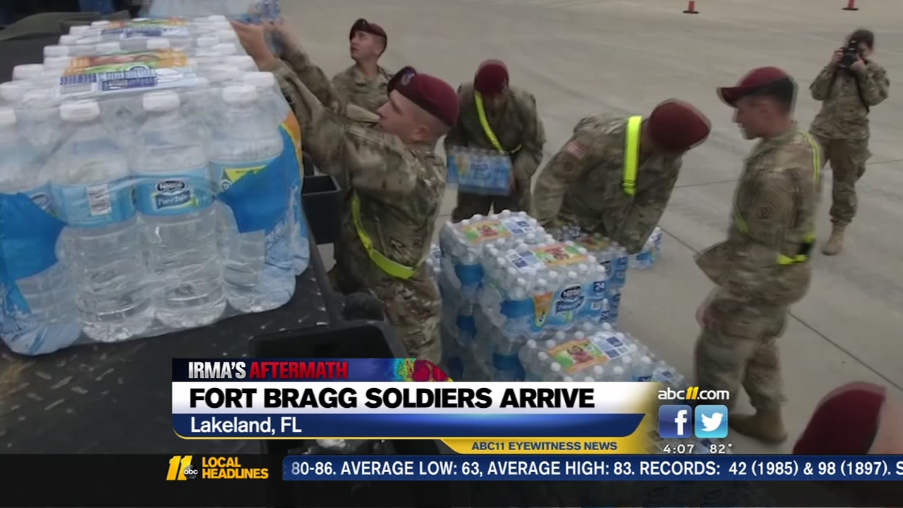 Fort Bragg troops send help to Florida