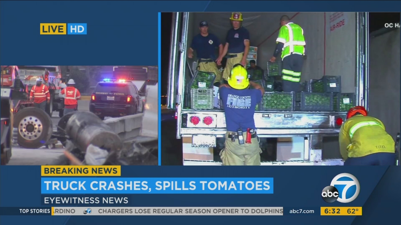 Big rig crash snarls traffic on NB 5 in San Clemente
