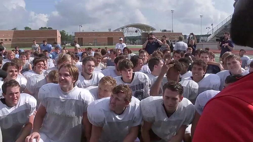 Texans players surprise football players at Kingwood HS