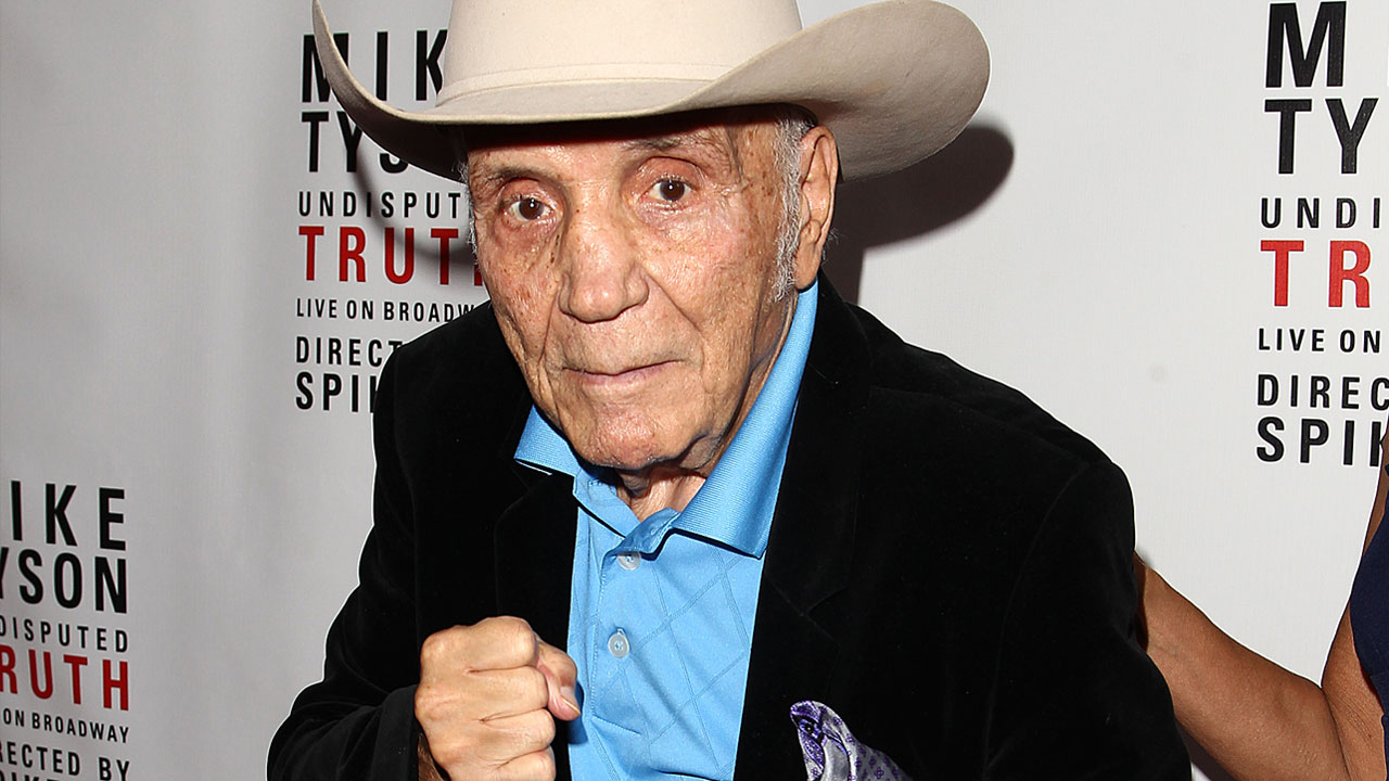 Boxer Jake LaMotta is seen at the "Mike Tyson: Undisputed Truth" event on Thursday, Aug 2, 2012 in New York.