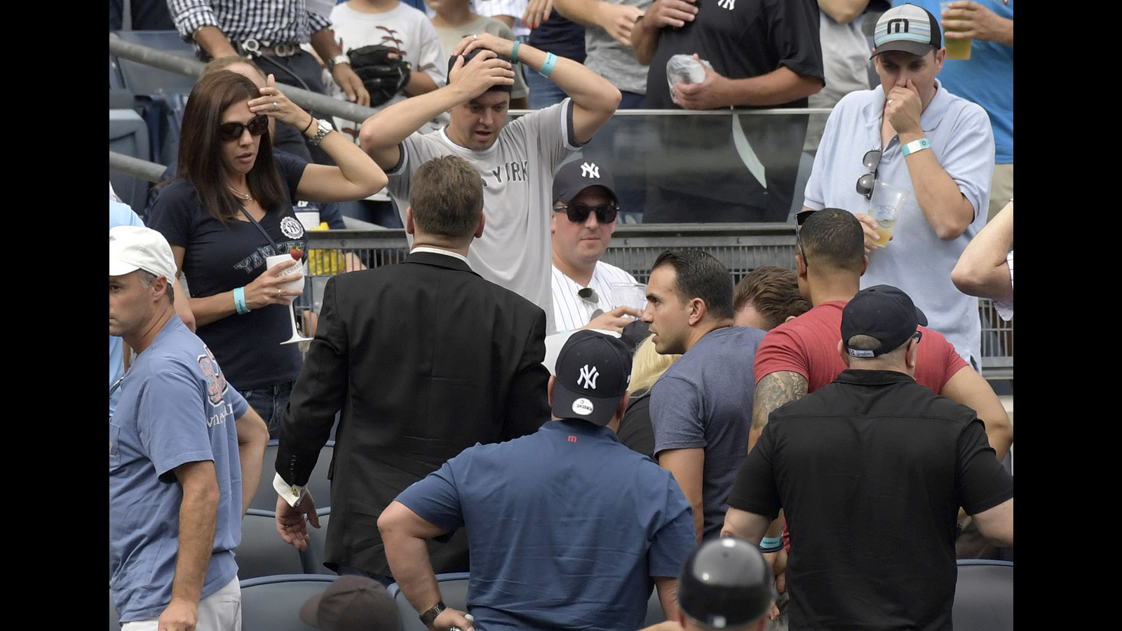Photos Young girl hit by foul ball at Yankees game ABC7 New York
