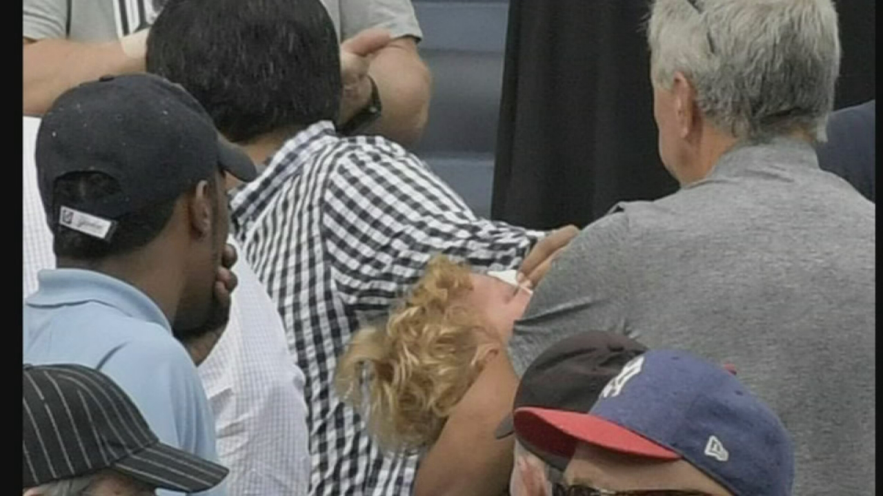 Young fan hit by foul ball