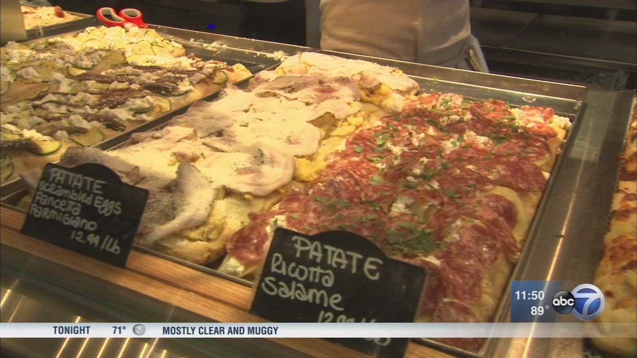 Roman-style pizza at Bonci in West Loop