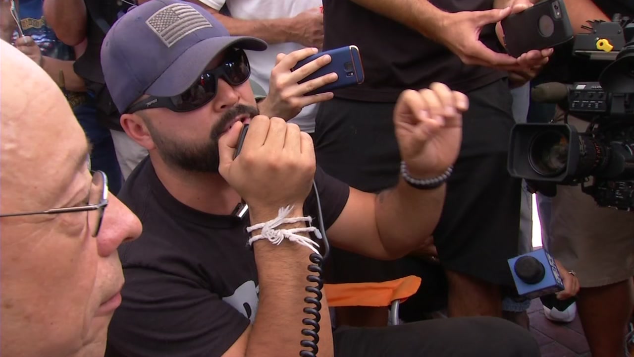 EXCLUSIVE: Dan Noyes shadows Patriot Prayer's Joey Gibson at Berkeley rally