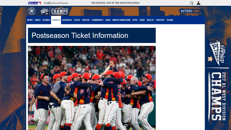 After Brisk Sellout Astros Releasing Limited Amount Of Playoff Tickets This Morning ABC13 Houston