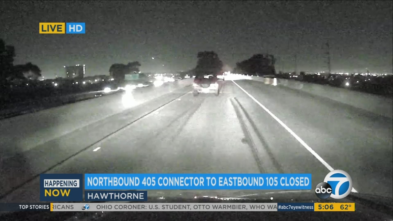 405 connector to 105 near LAX closed for repair project