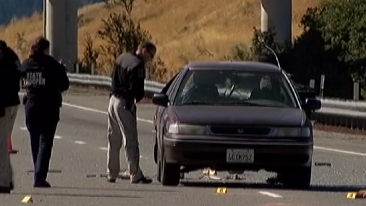 Police: Truck hits gunman shooting at cars on highway