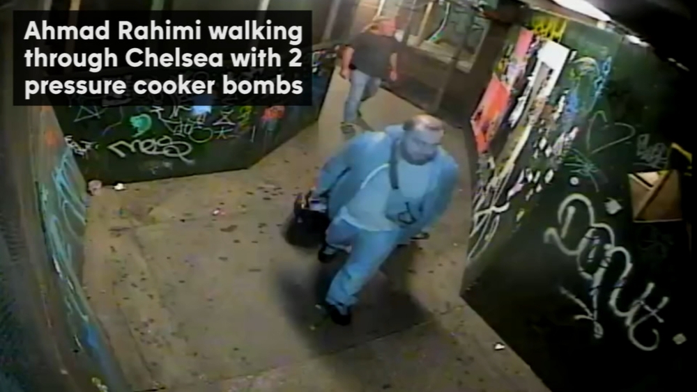 Raw video: Chelsea bomb suspect, activity around bag