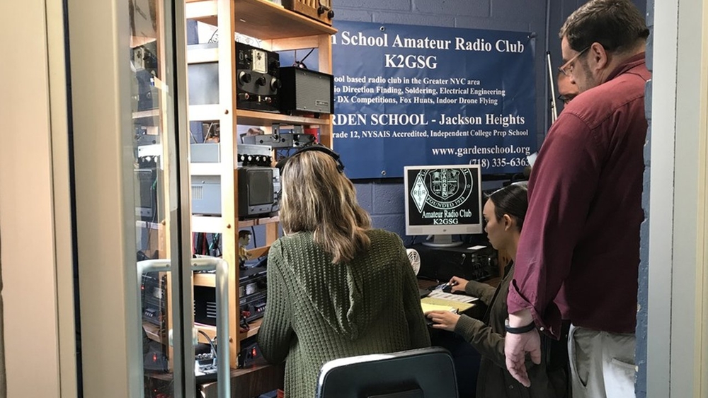 Students take to the radio to communicate with people in Puerto Rico
