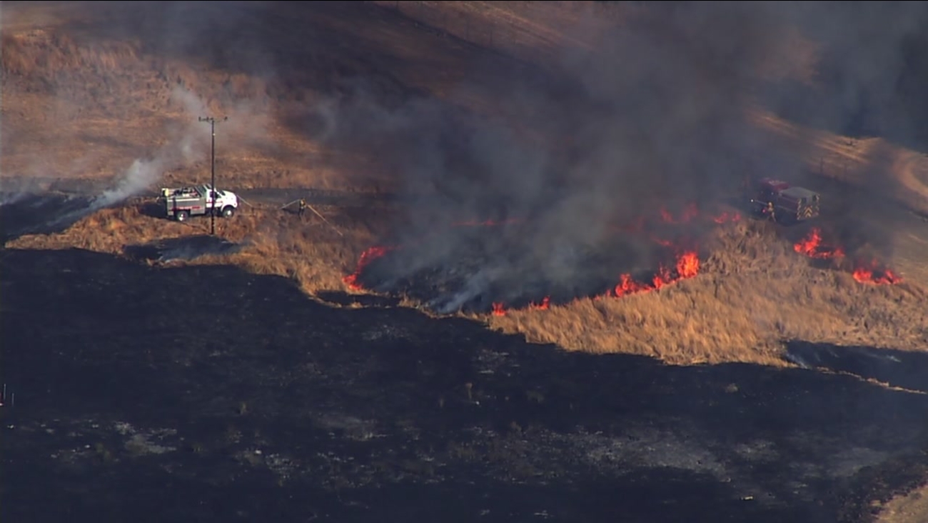Grass fire breaks out in Dublin ABC7 San Francisco
