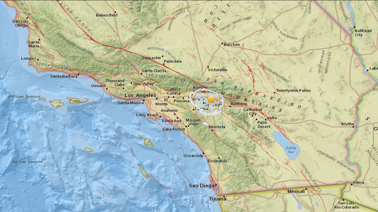 An earthquake with a preliminary magnitude of 3.1 struck near Loma Linda on Sunday, Oct. 8, 2017.