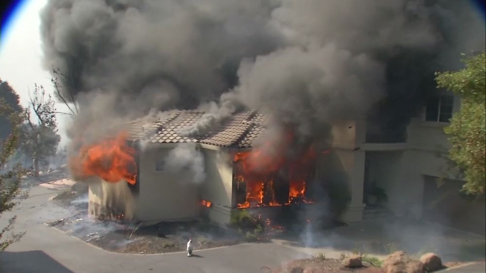 Homes destroyed by fire in Napa's Silverado Resort area