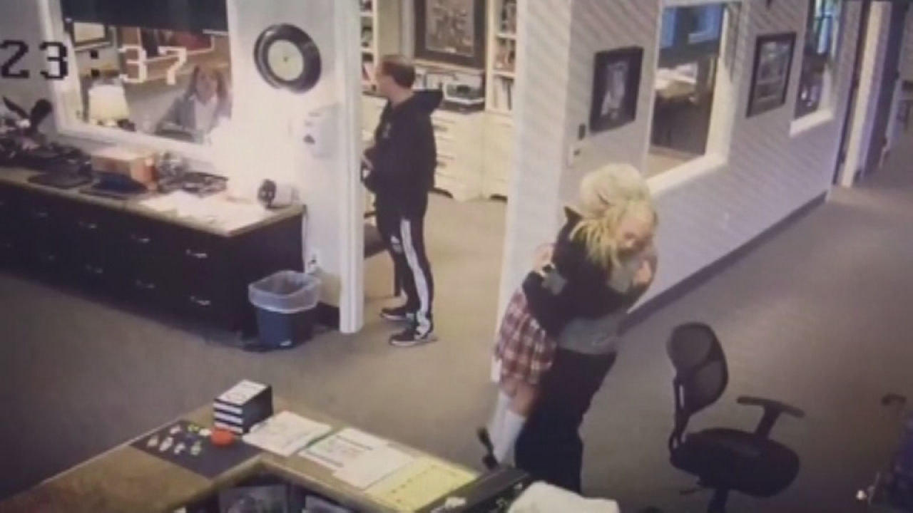 Adoption surprise caught on camera