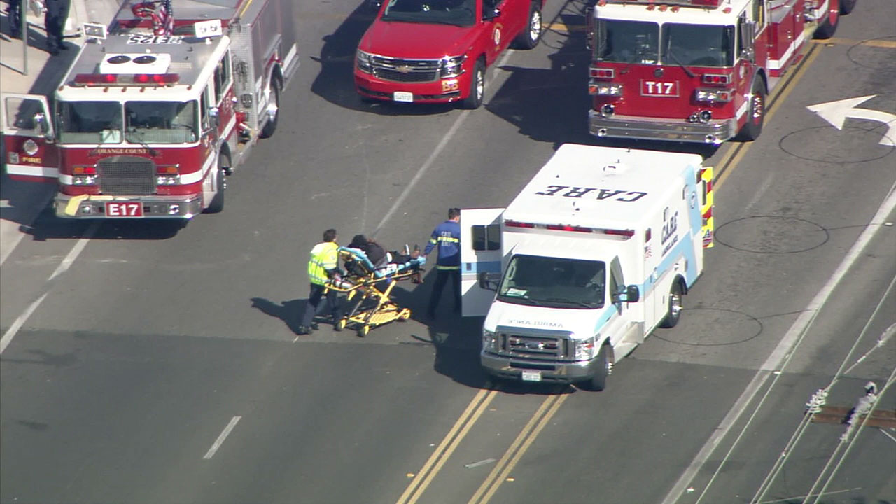 Car hits 4 pedestrians in Los Alamitos