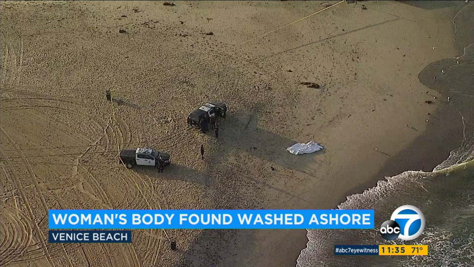 Woman's body washes ashore Venice Beach ABC7 Los Angeles