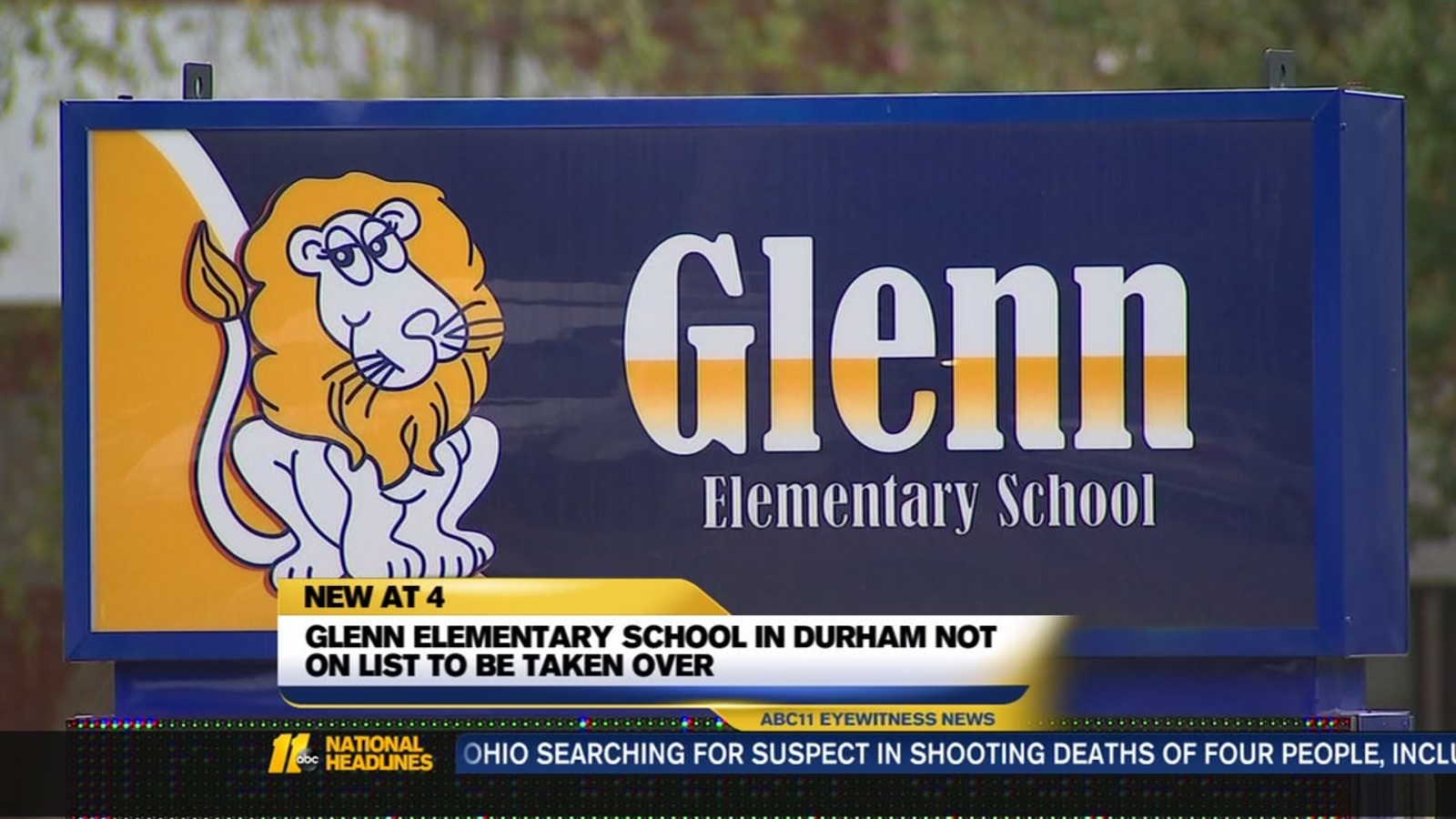 Glenn Elementary off the list of schools to be taken over ABC11