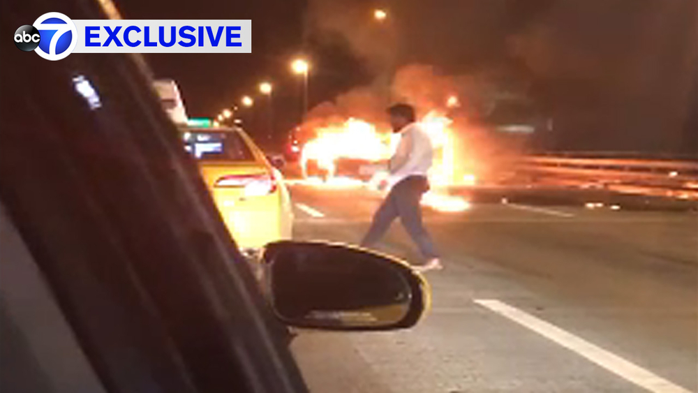 Exclusive: Man hails cab while girlfriend dies in car fire