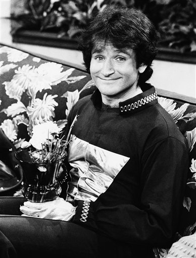 Actor Robin Williams on the set of ABCs Mork and Mindy, April, 1978.