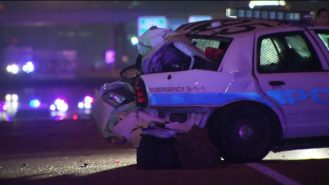 Officer hospitalized after crash with suspected drunk driver on Highway ...